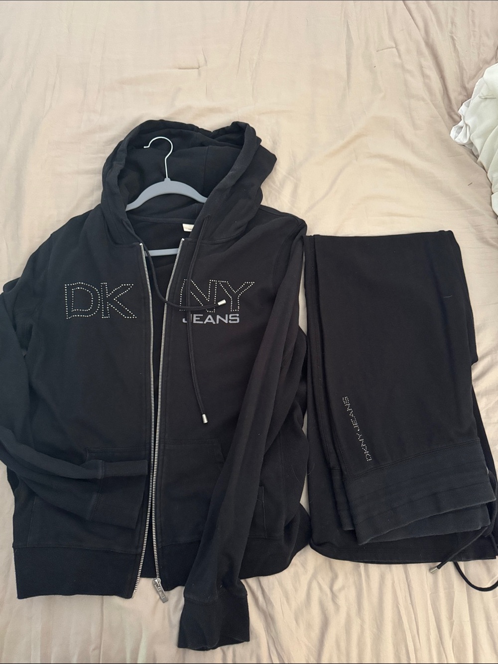Women’s DKNY Black Hoodie & Jogger Set